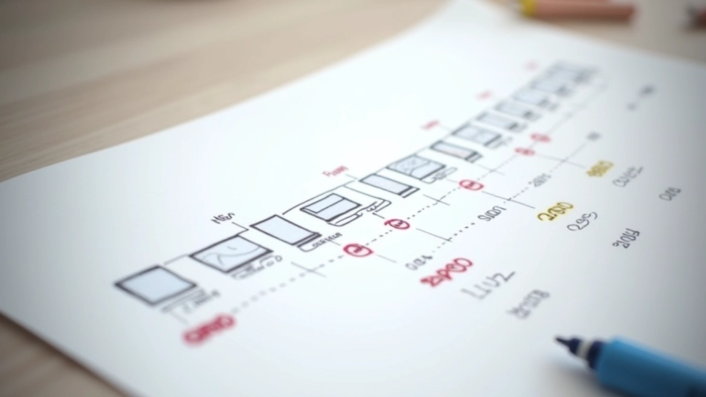 Timeline animata con frame numerati e durate temporali indicate in secondi, mostrando il pacing di una sequenza educativa
