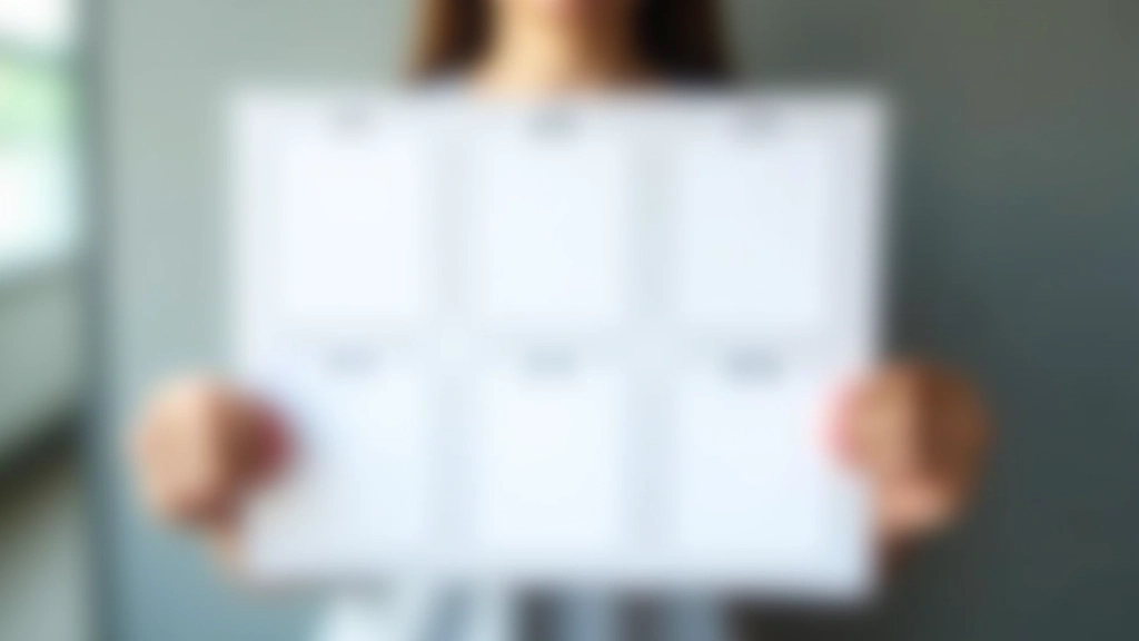 Persona che tiene in mano uno storyboard completato con più frame disegnati e numerati ordinatamente